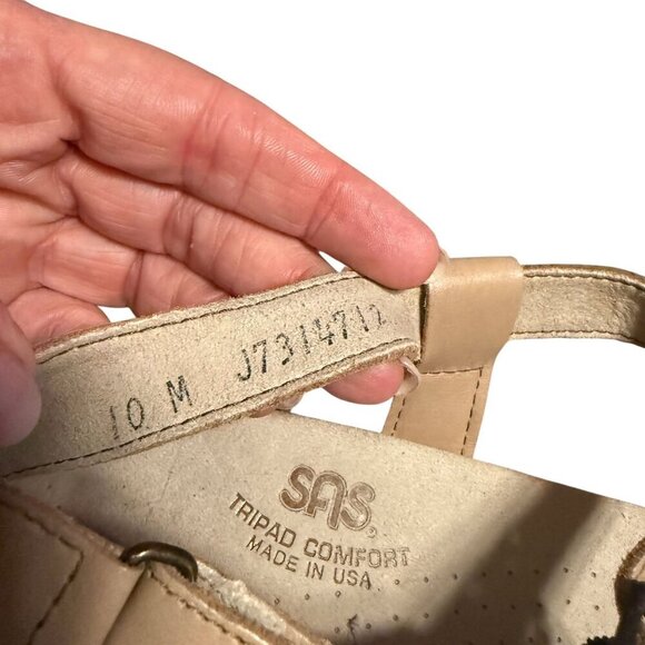 SAS huggy Leather Adjustable Strap Sandals For Women With Comfort Footbed 10 - Picture 8 of 8